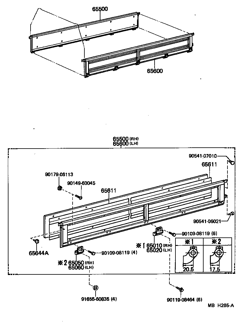 65010-92200 HINGE ASSY, SIDE GATE, N0.1 RH product image