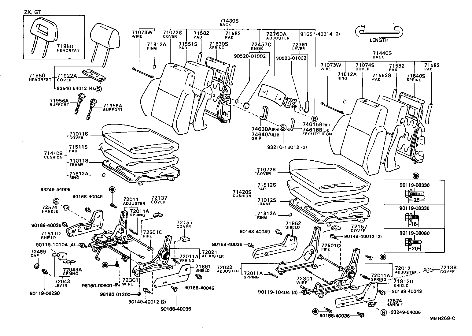 71410-1H300-06 CUSHION ASSY, FRONT SEAT, RH(FOR SEPARATE TYPE) product image