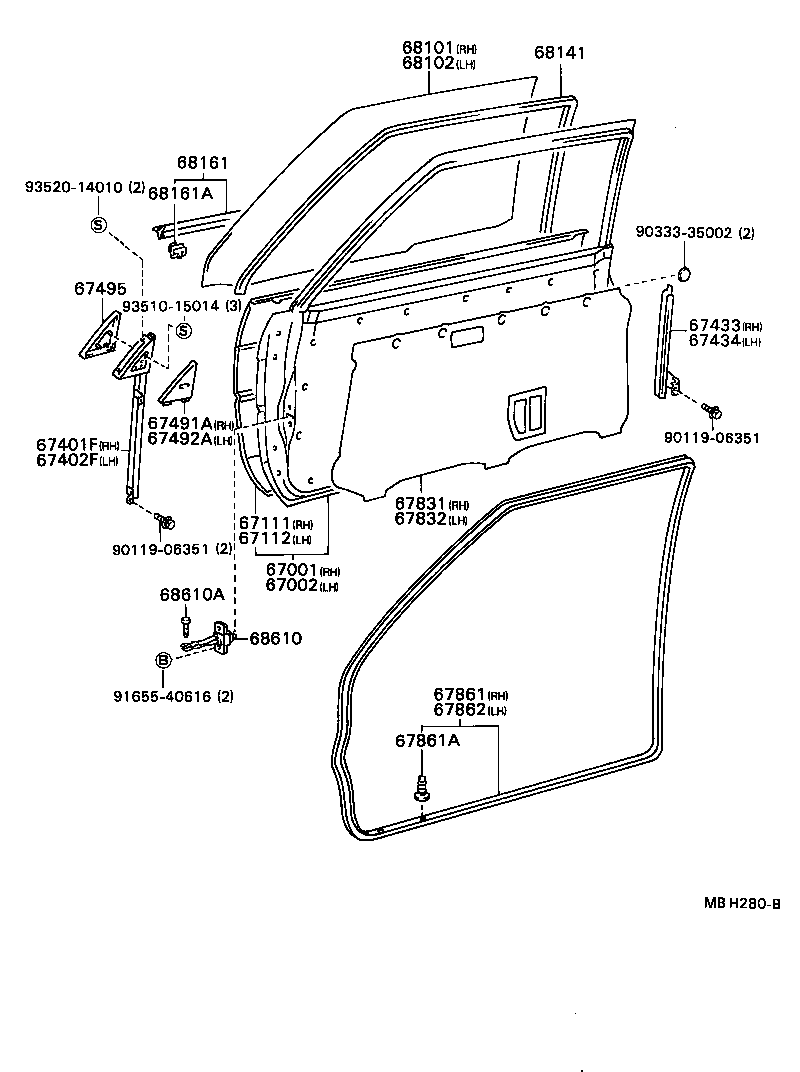 67112-12420 PANEL, FRONT DOOR, OUTER LH product image