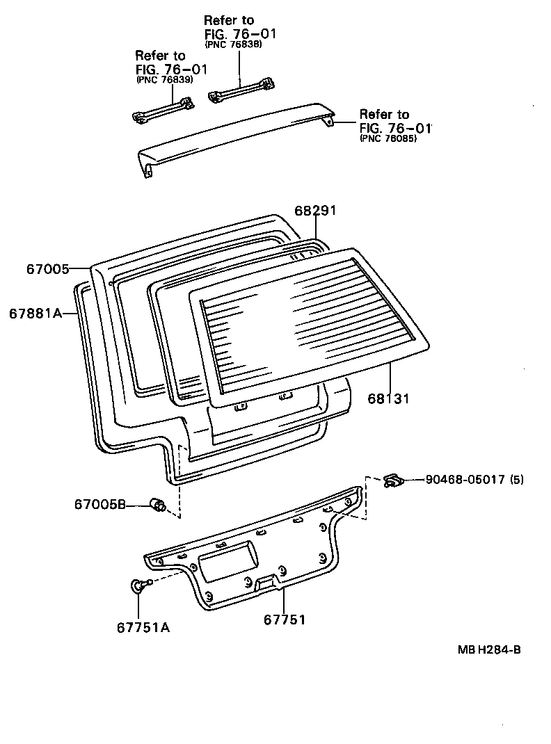 67005-12410 PANEL SUB-ASSY, BACK DOOR product image