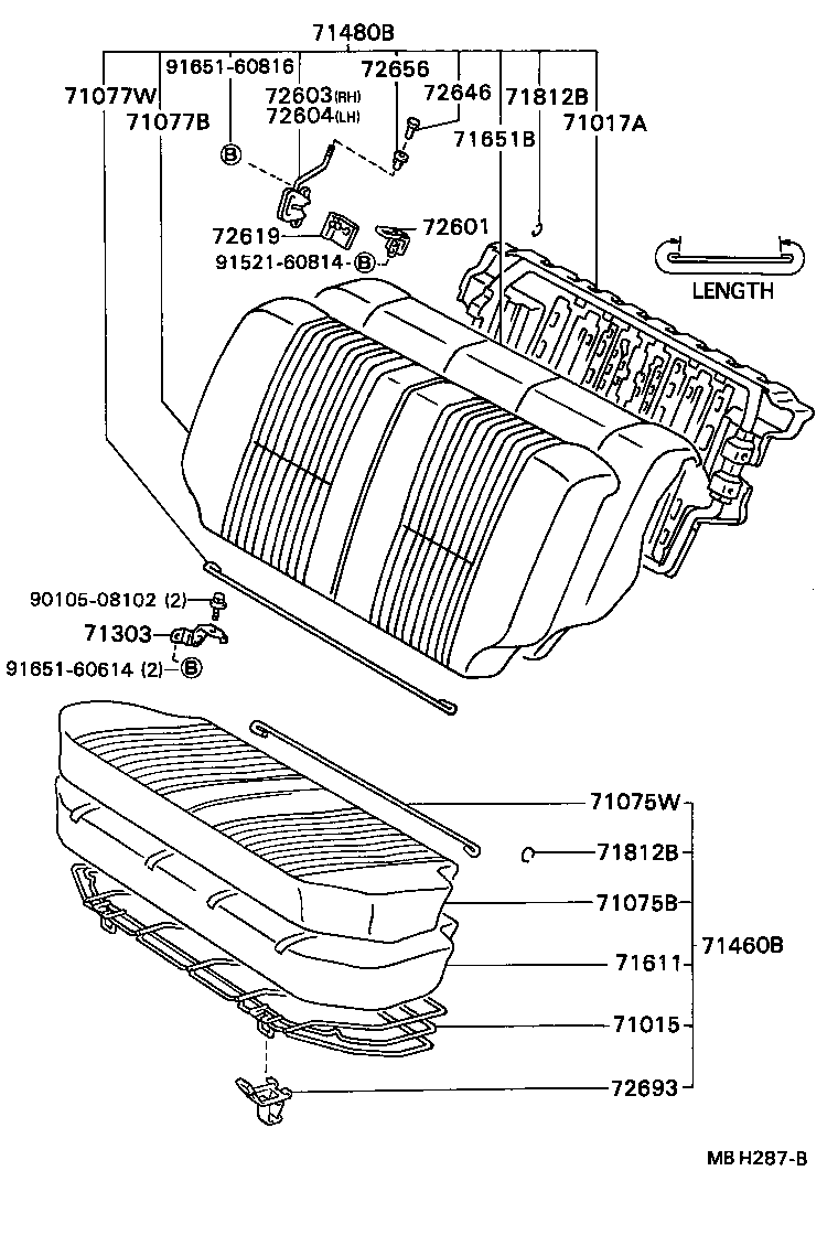 71017-12220 FRAME SUB-ASSY, REAR SEAT BACK, RH product image