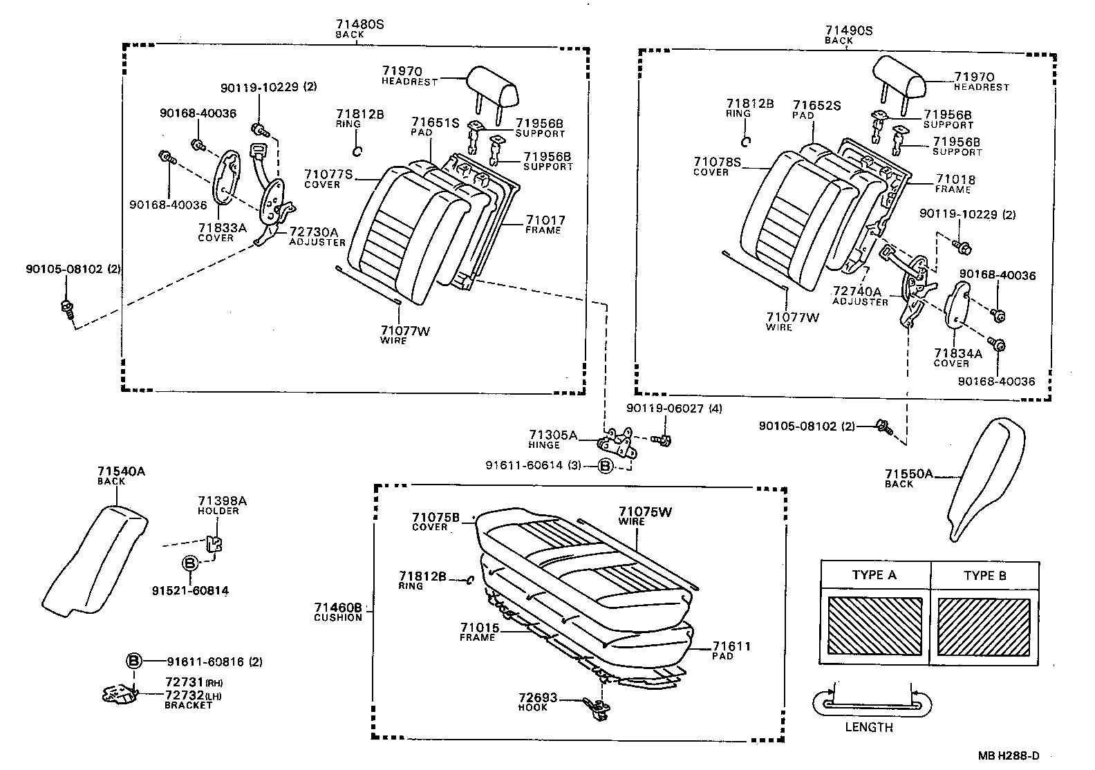 71017-12220 FRAME SUB-ASSY, REAR SEAT BACK, RH product image