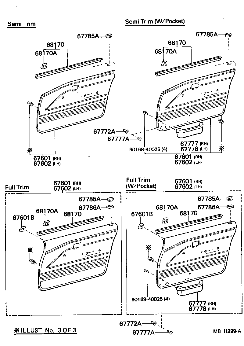 67404-10020 FRAME SUB-ASSY, FRONT DOOR, REAR LOWER LH product image