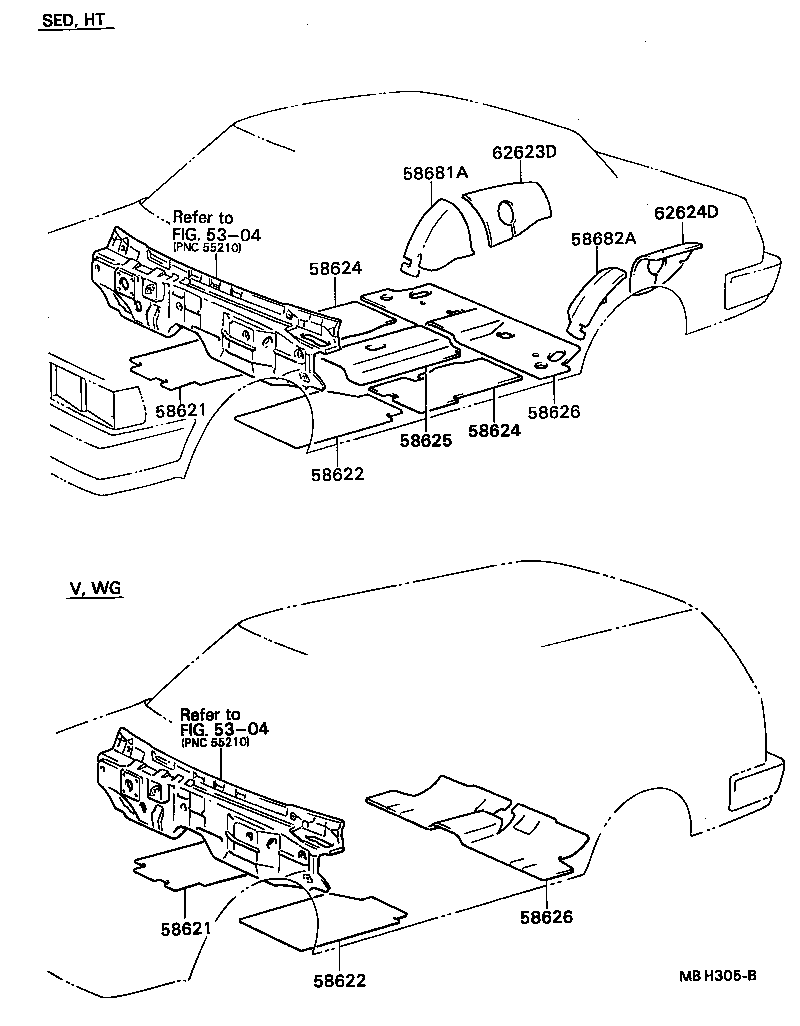 58634-22030 PAD, FLOOR SILENCER, REAR SIDE product image