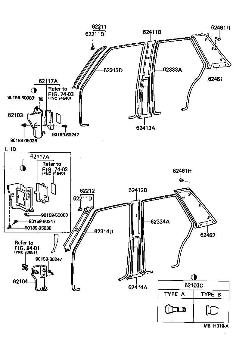 67771-22010 RETAINER (FOR QUARTER INSIDE TRIM BOARD) product image