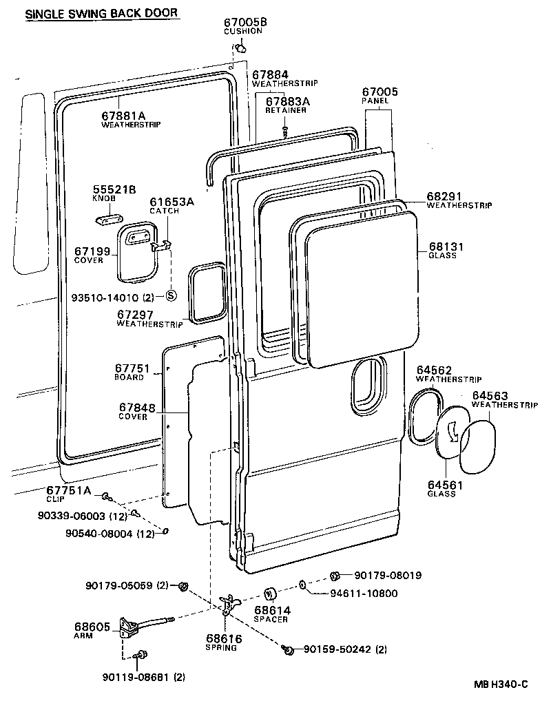 67751-90B00 BOARD, BACK DOOR TRIM product image