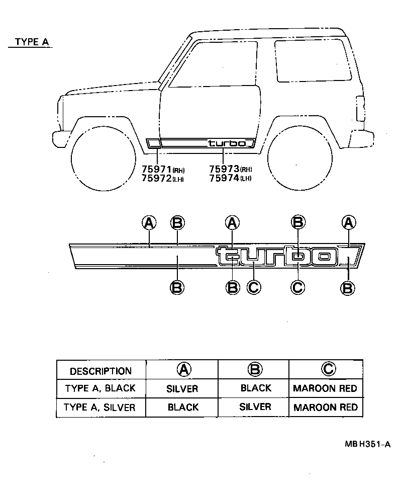 75974-87613 STRIPE, SIDE, LH NO.1 product image