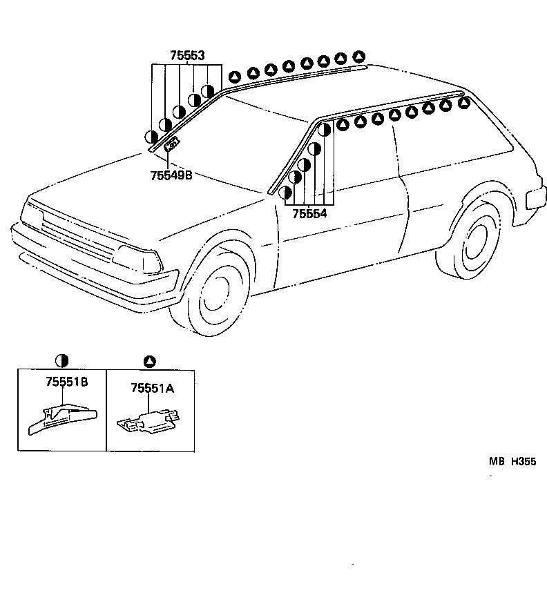 75651-10150 MOULDING, QUARTER, OUTSIDE RH product image
