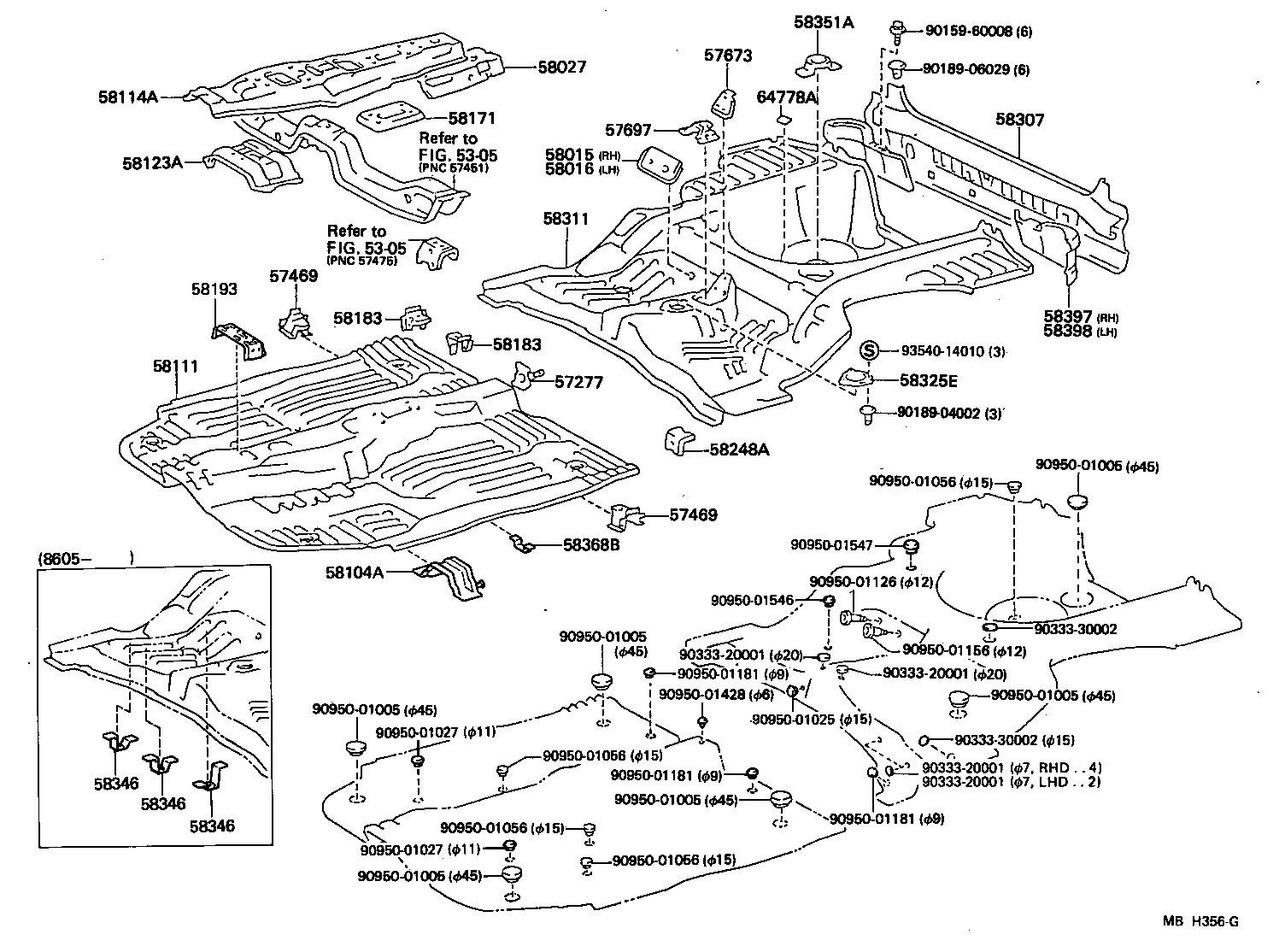 57027-10010 BRACKET, CATALYTIC CONVERTER SUPPORT, RH product image