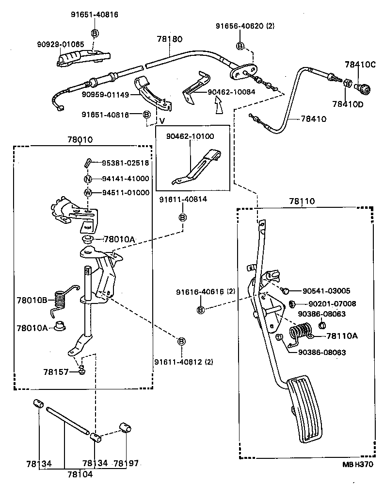 78120-89133 ROD ASSY, ACCELERATOR PEDAL product image