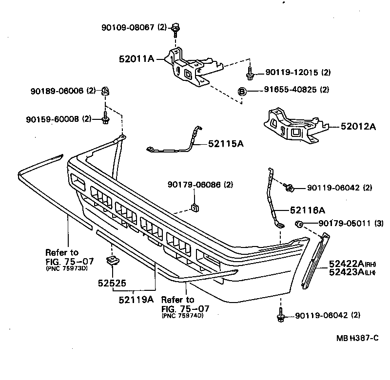 52021-12110 REINFORCEMENT SUB-ASSY, FRONT BUMPER product image