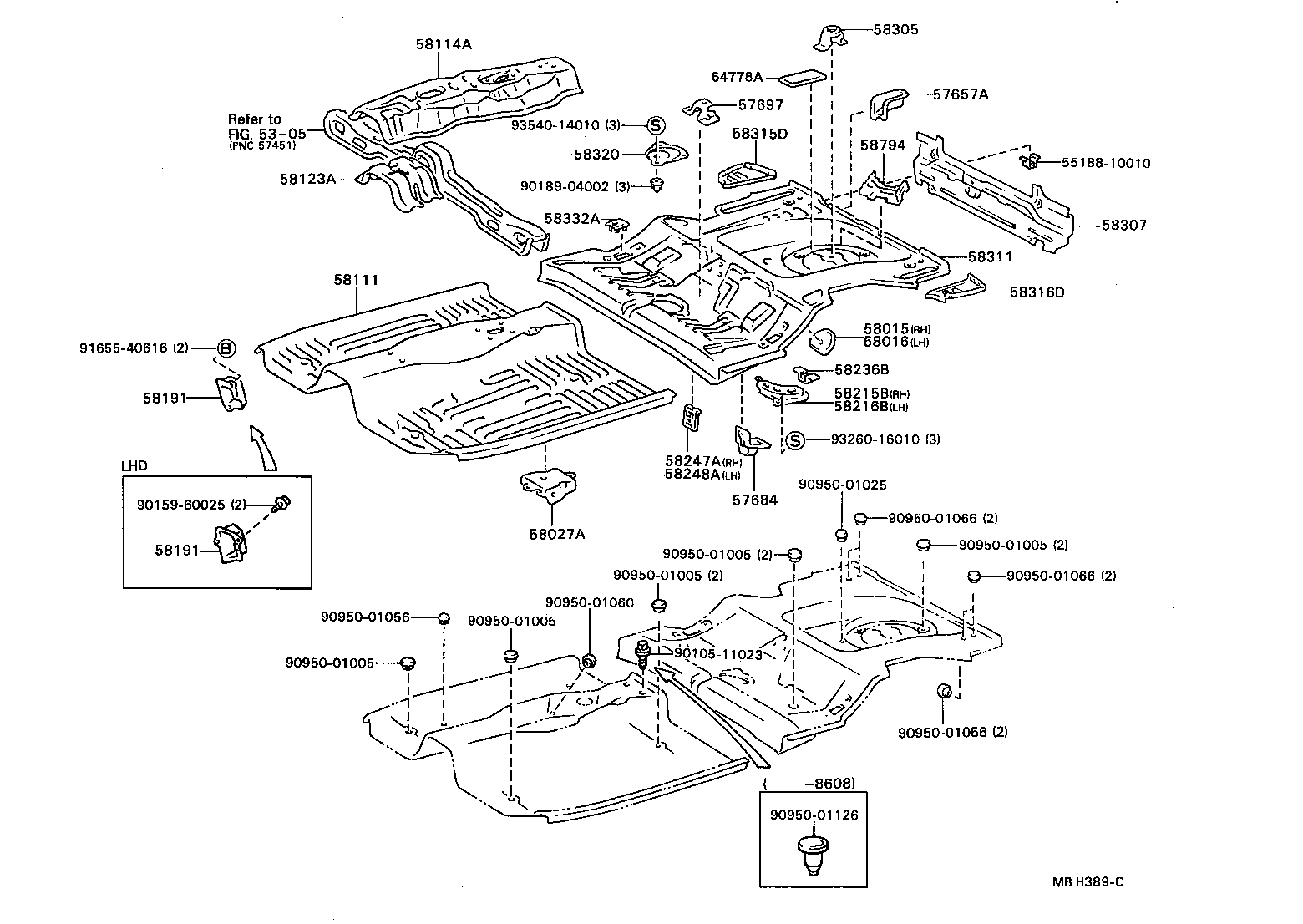 58307-12840 PANEL SUB-ASSY, BODY LOWER BACK product image