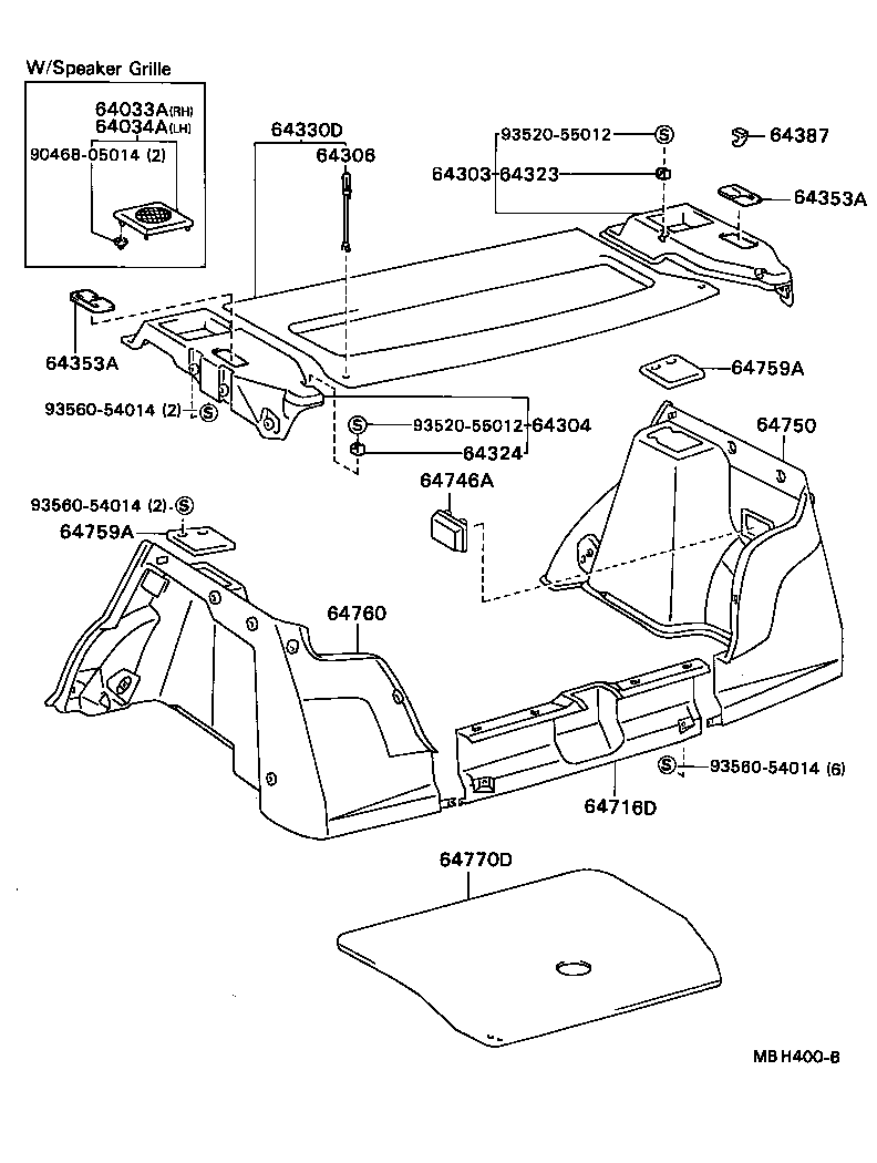 64770-12080 COVER ASSY, SPARE WHEEL product image