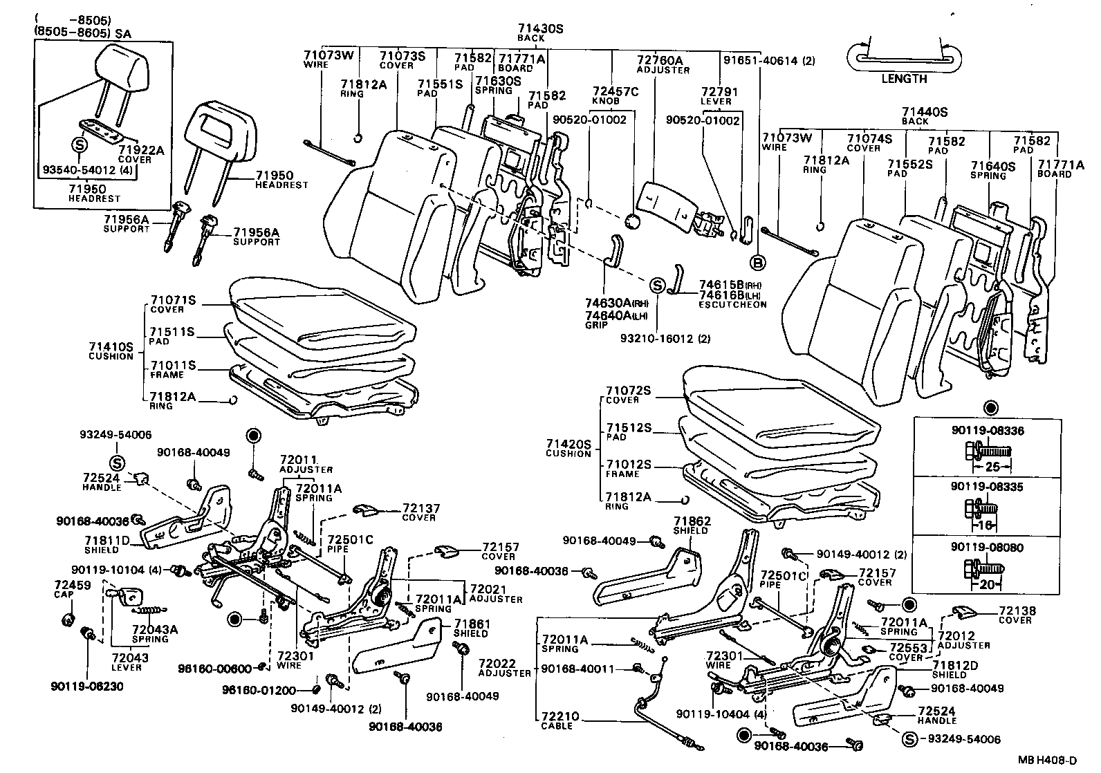 71640-12280 SPRING ASSY, FRONT SEAT BACK, LH(FOR SEPARATE TYPE) product image