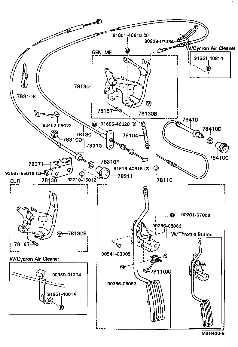78120-89124 ROD ASSY, ACCELERATOR PEDAL product image