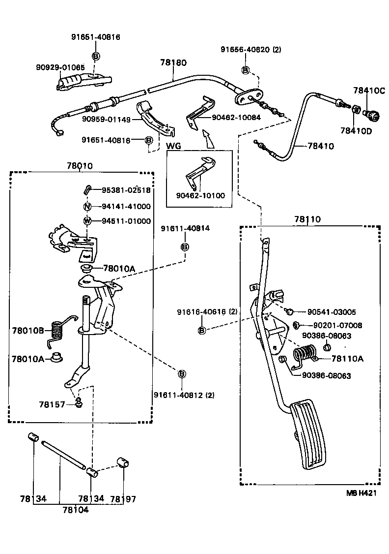 78120-89124 ROD ASSY, ACCELERATOR PEDAL product image