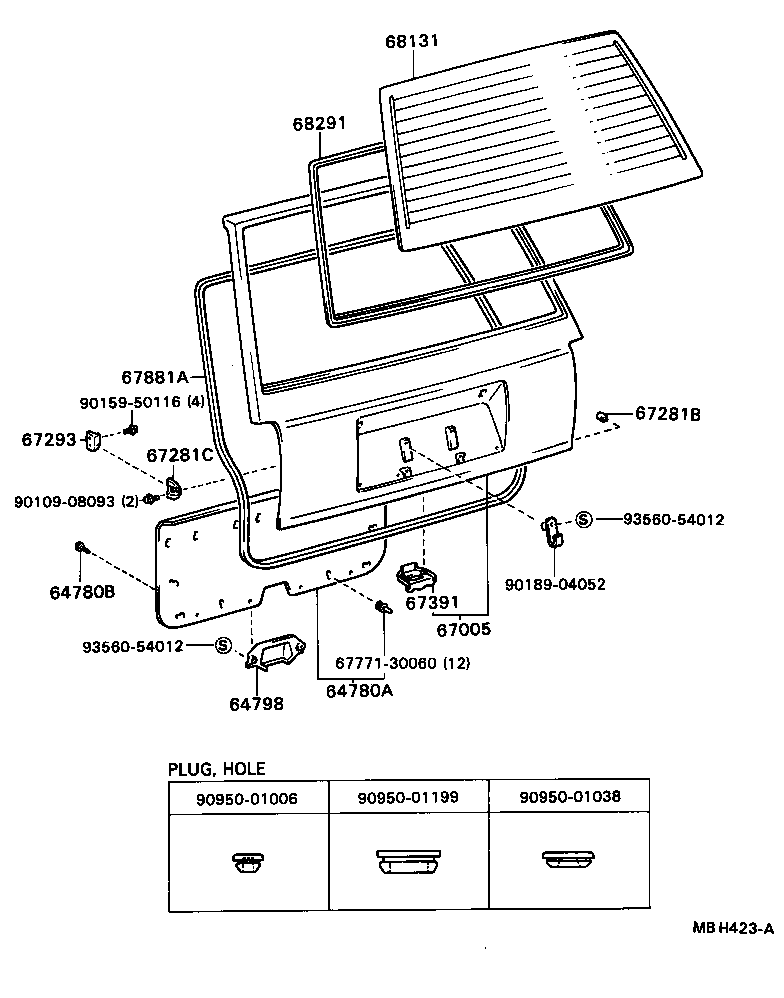 67005-23010 PANEL SUB-ASSY, BACK DOOR product image