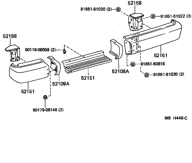 52107-90K06 BUMPER ASSY, REAR product image