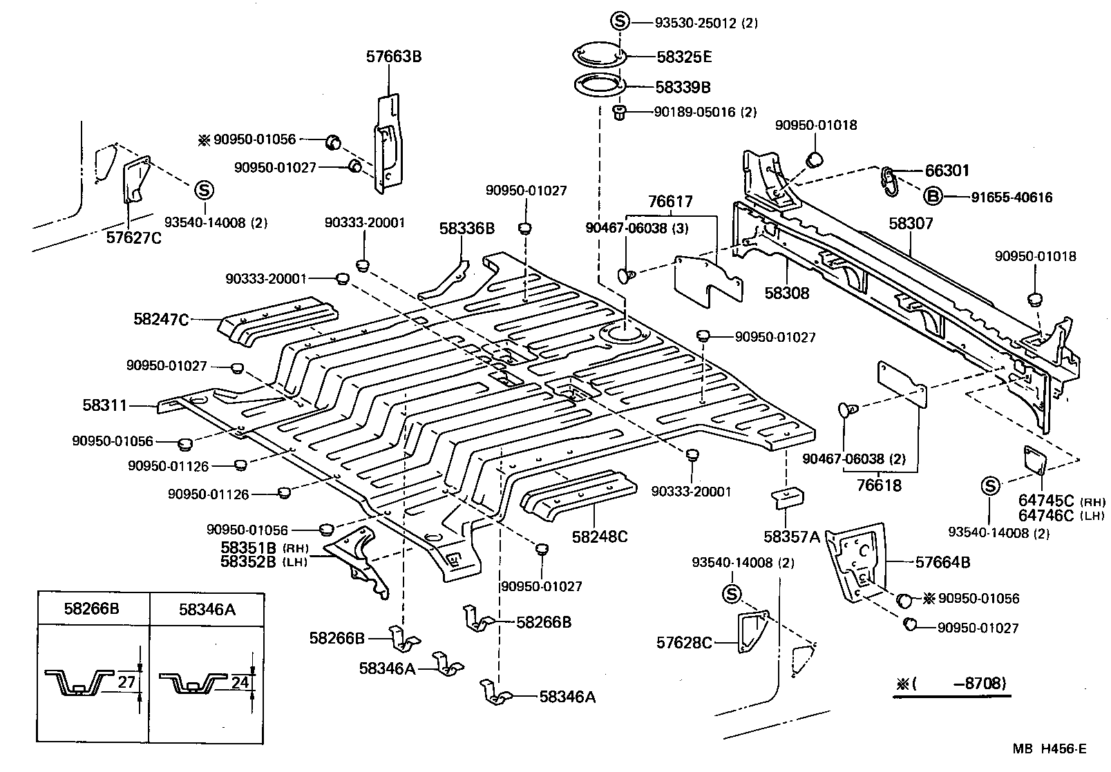 58311-90K01 PAN, REAR FLOOR product image