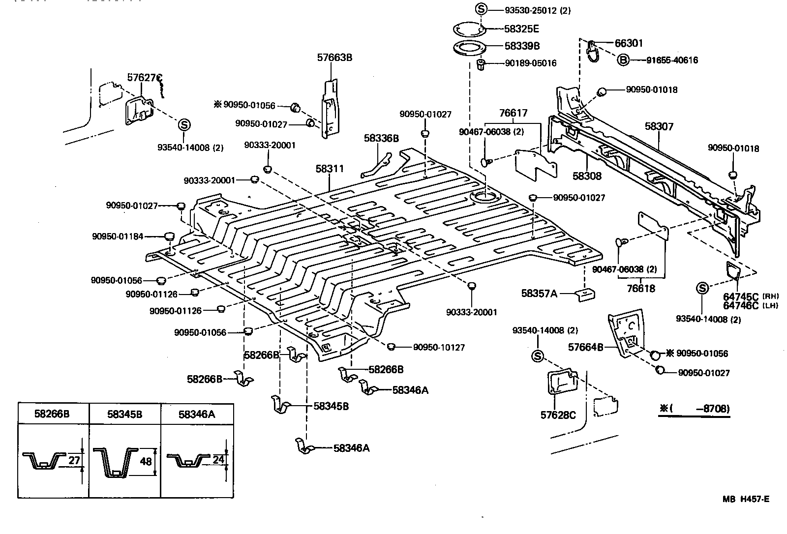 58311-90K01 PAN, REAR FLOOR product image