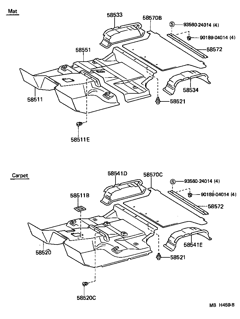 58510-90K75-03 CARPET ASSY, FRONT FLOOR product image