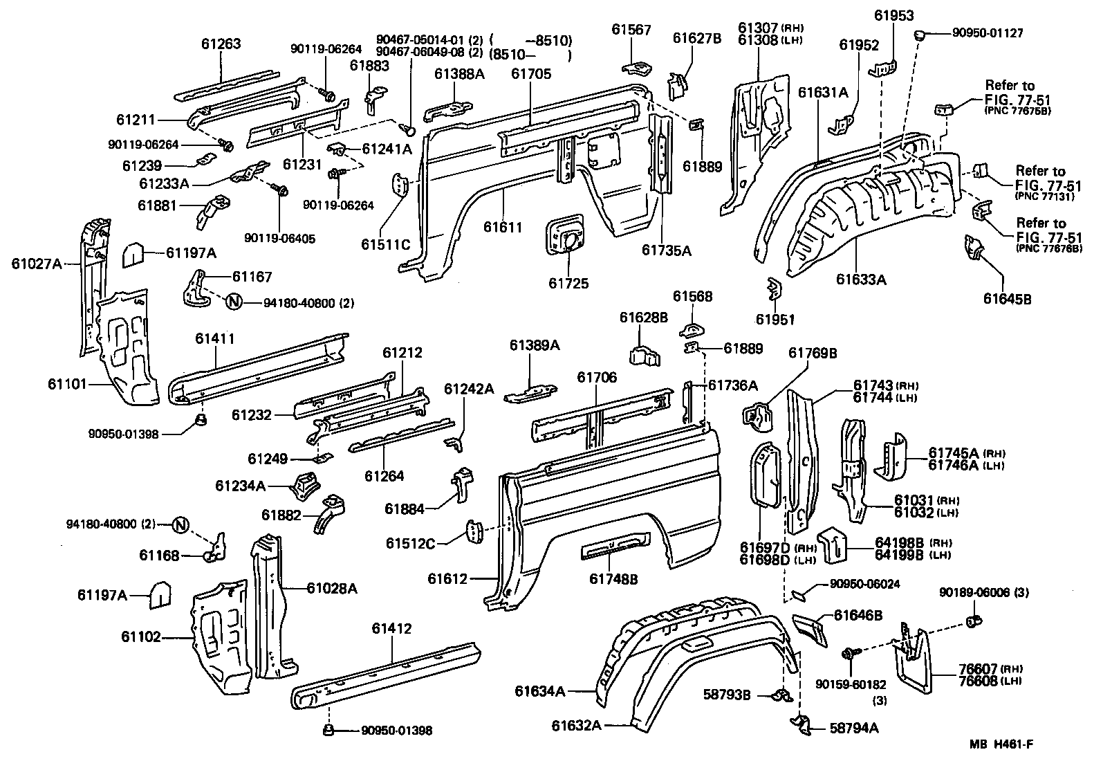 76607-90K04 MUDGUARD SUB-ASSY, QUARTER PANEL, REAR RH product image