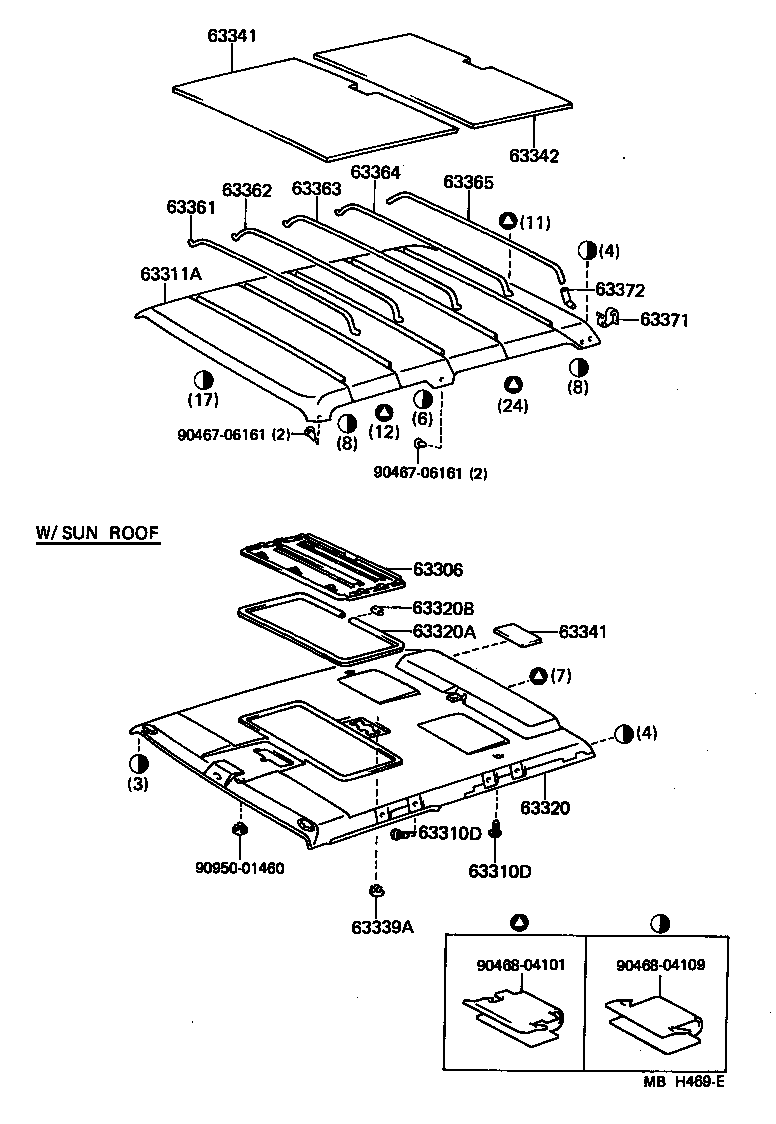 63371-90A02 RETAINER, HEADLINING SUPPORT product image