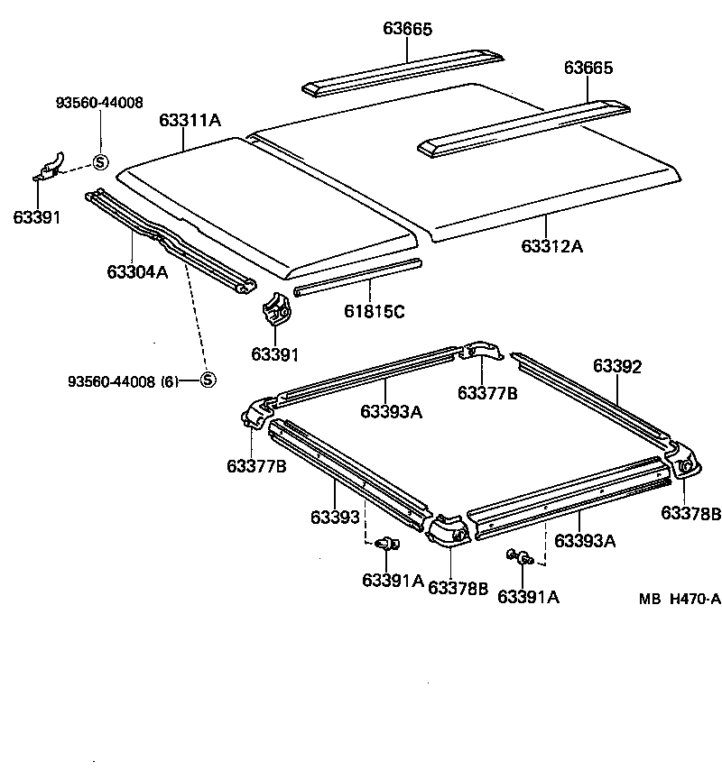 63310-90K02-08 HEADLINING, ROOF NO.1 product image