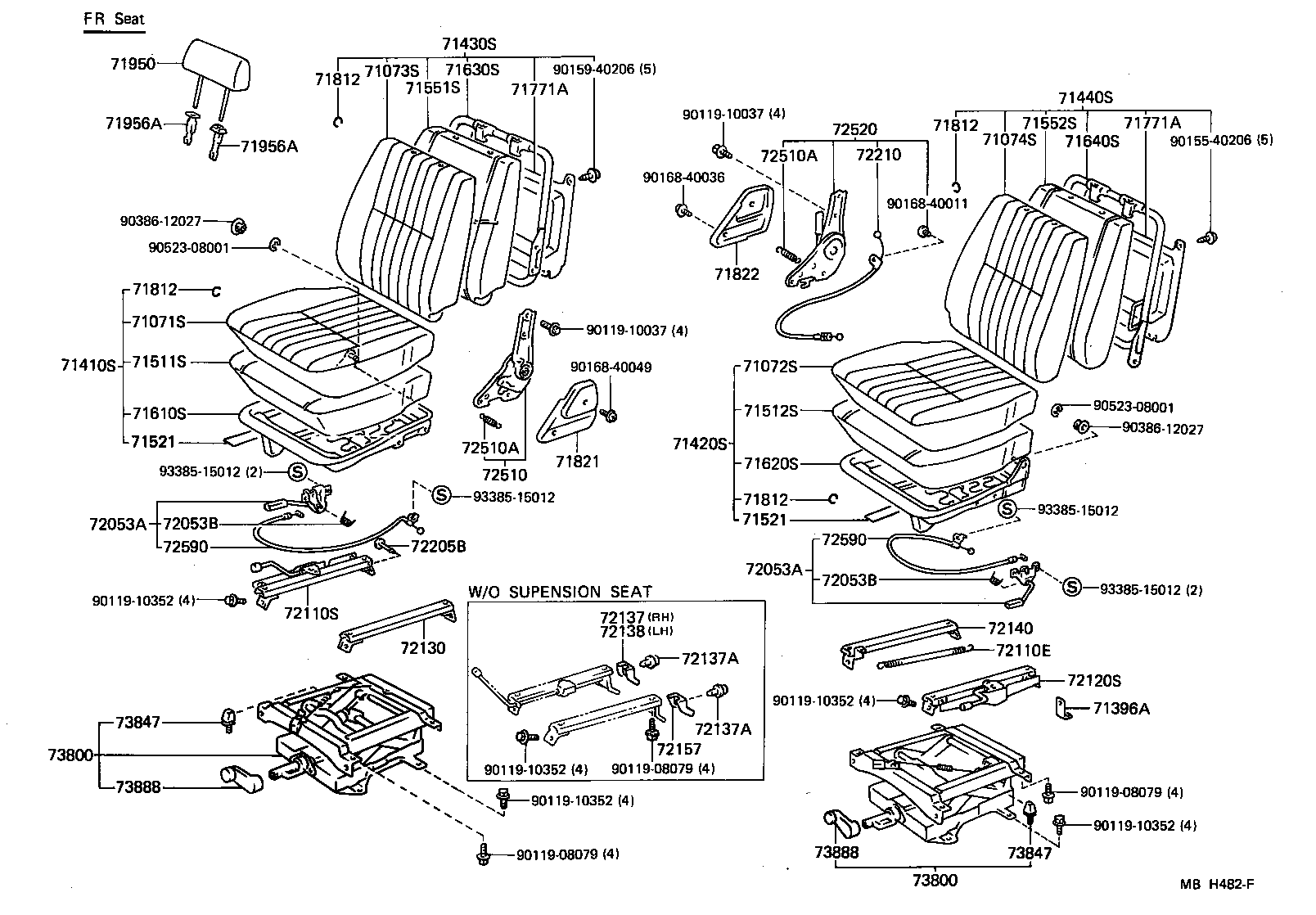 71015-90K04 FRAME SUB-ASSY, REAR SEAT CUSHION product image
