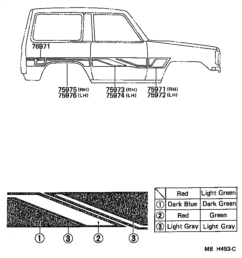75985-90K06-06 STRIPE, SIDE, RH NO.2 product image