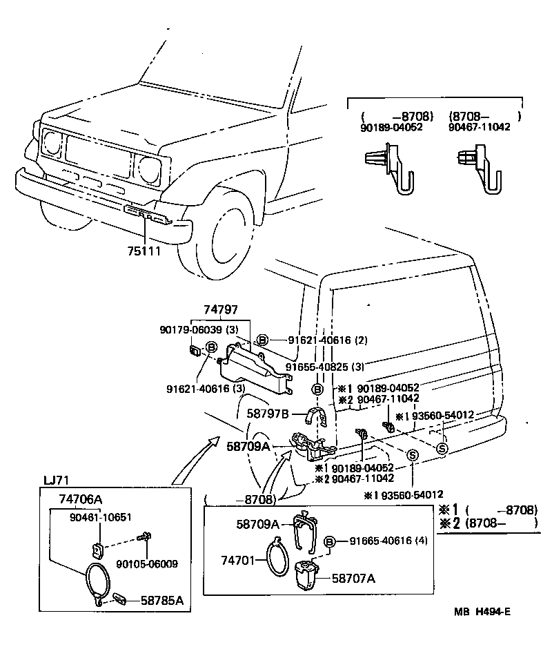 58797-90K01 BAND, JACK CLAMP product image