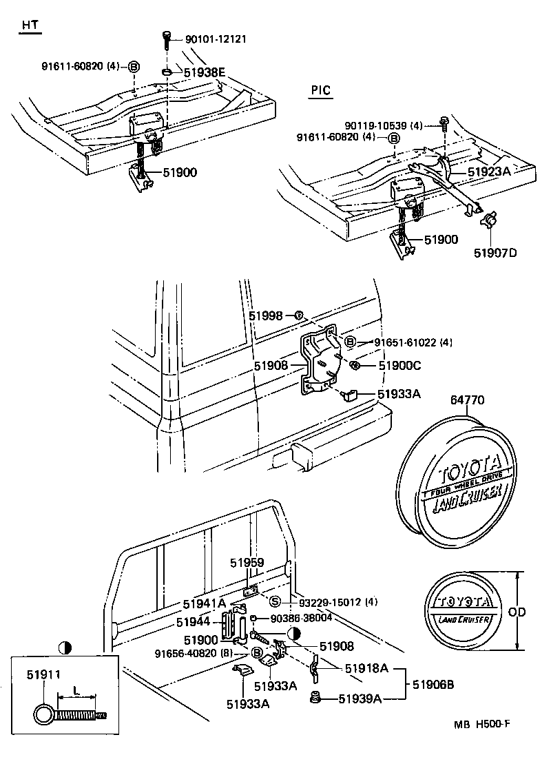 64771-60030 COVER ASSY, SPARE WHEEL product image