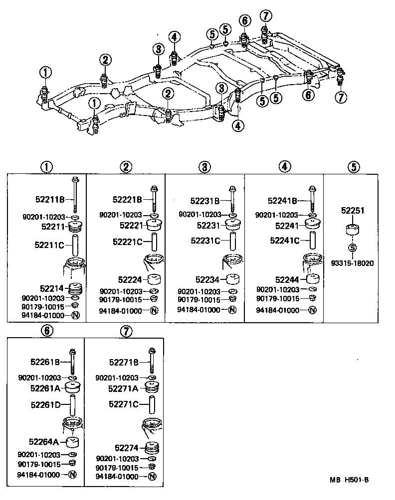 90440-17021 SPACER(FOR BODY MOUNTING NO.1 CUSHION) product image