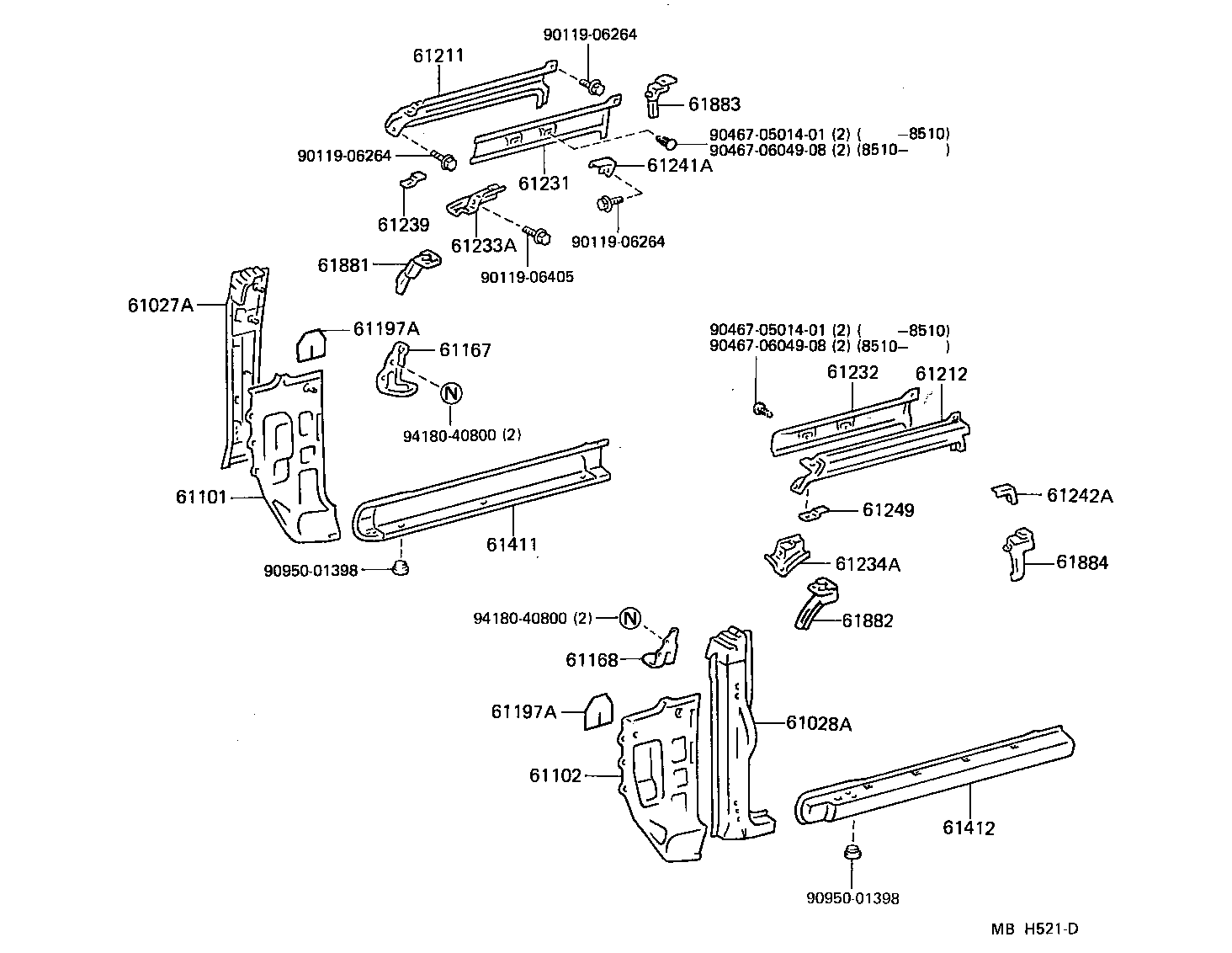 61612-90K33 PANEL, QUARTER, LH product image