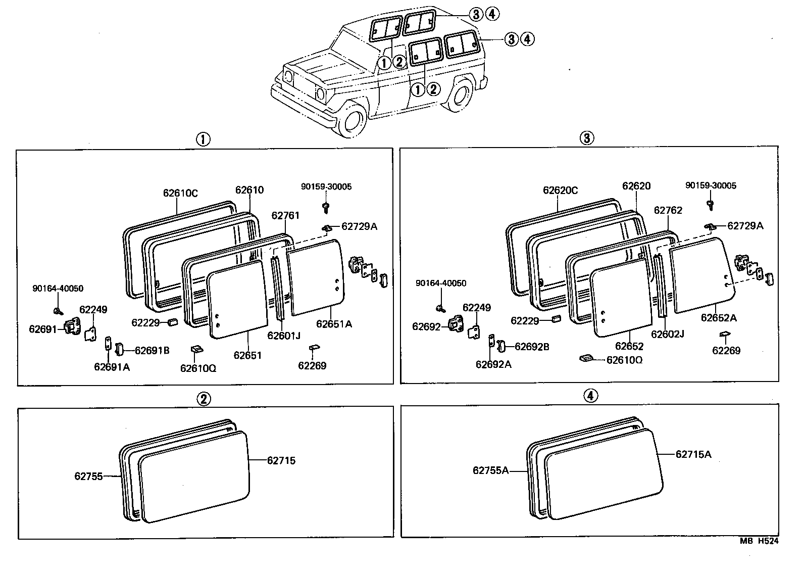 67045-90K02 WEATHERSTRIP, SIDE WINDOW CENTER, NO.1 product image