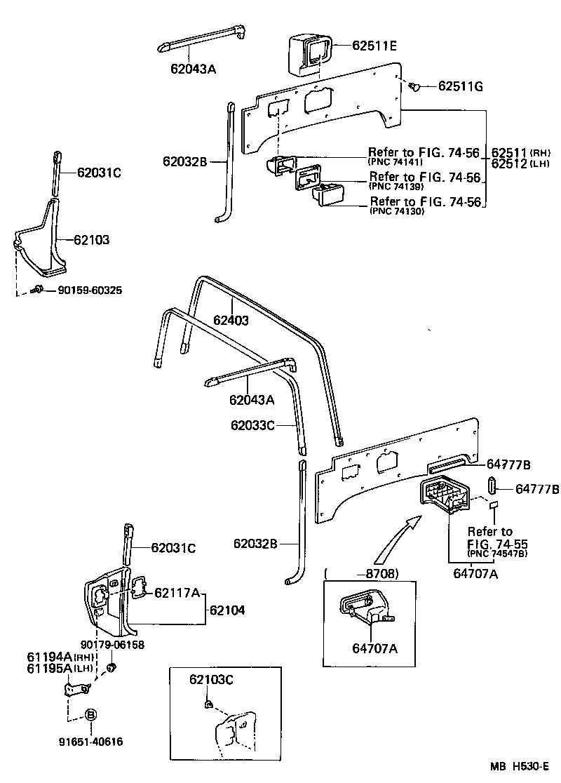 62520-90K02-03 BOARD, QUARTER INSIDE TRIM, LH product image