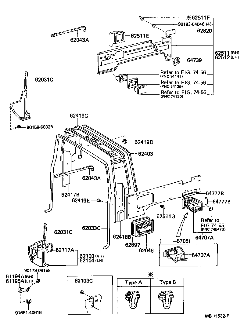 62520-90K02-03 BOARD, QUARTER INSIDE TRIM, LH product image