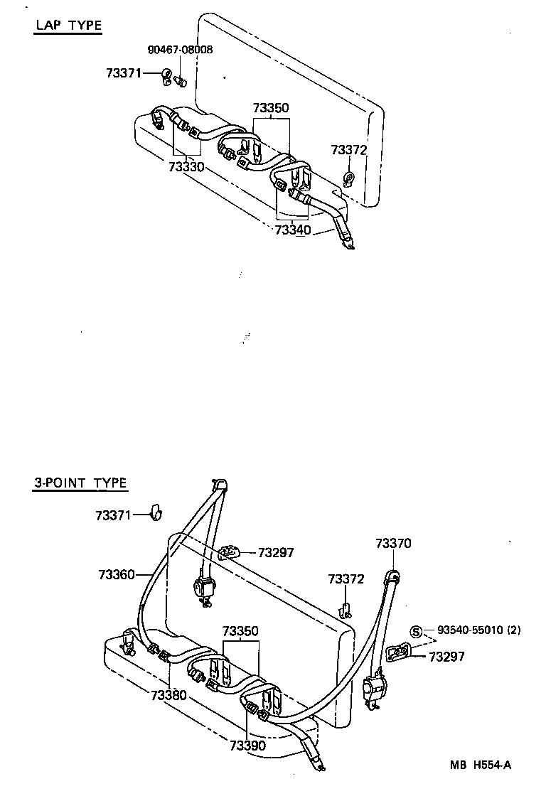73140-90K01-06 BELT ASSY, FRONT SEAT LAP TYPE, RH product image