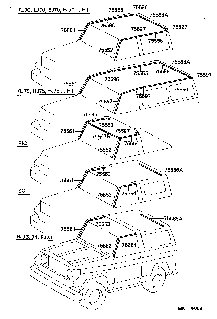 75583-90K01 MOULDING, BACK WINDOW CORNER, LOWER RH product image