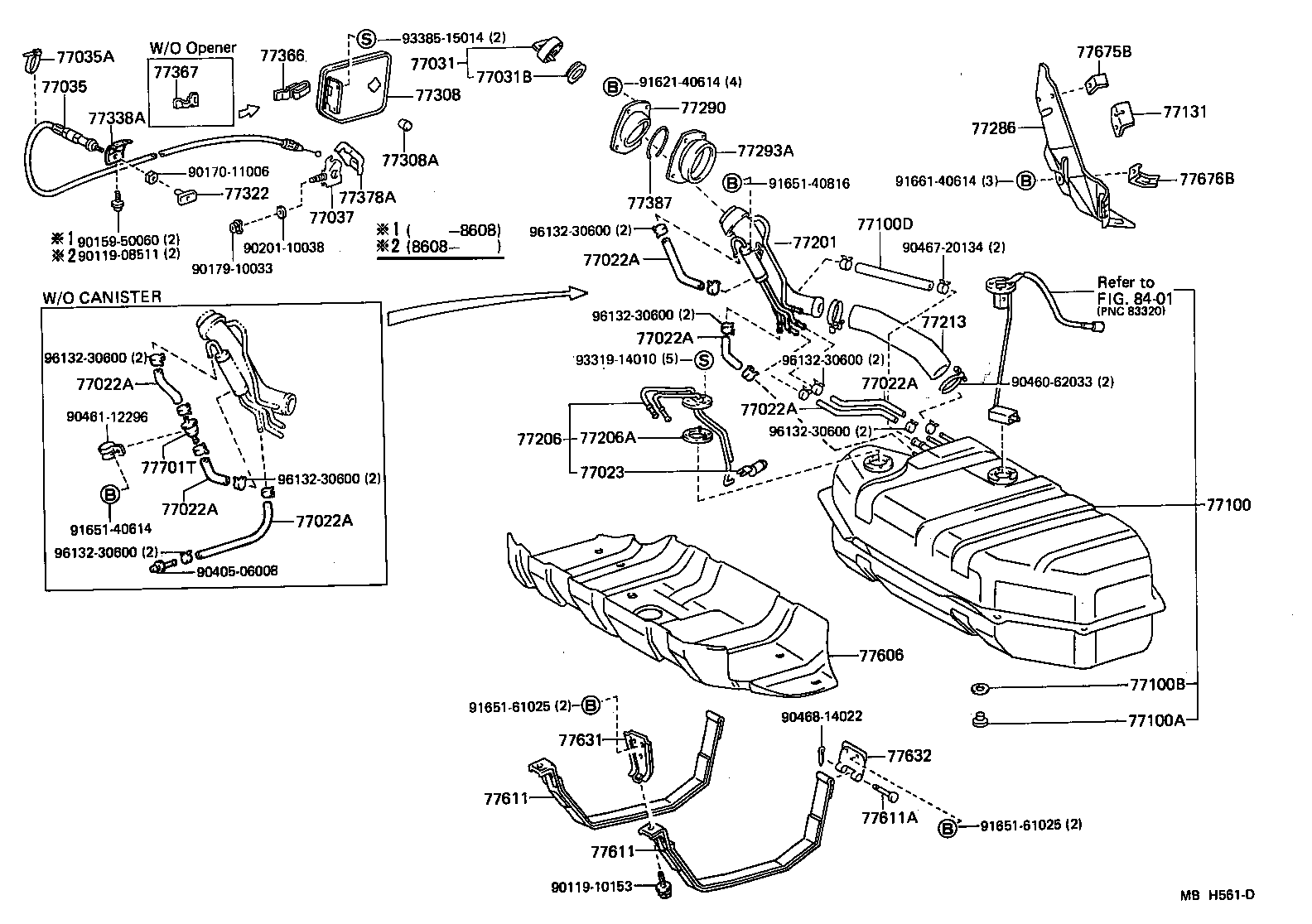 77263-60061 TUBE, FUEL EMISSION, NO.1 product image