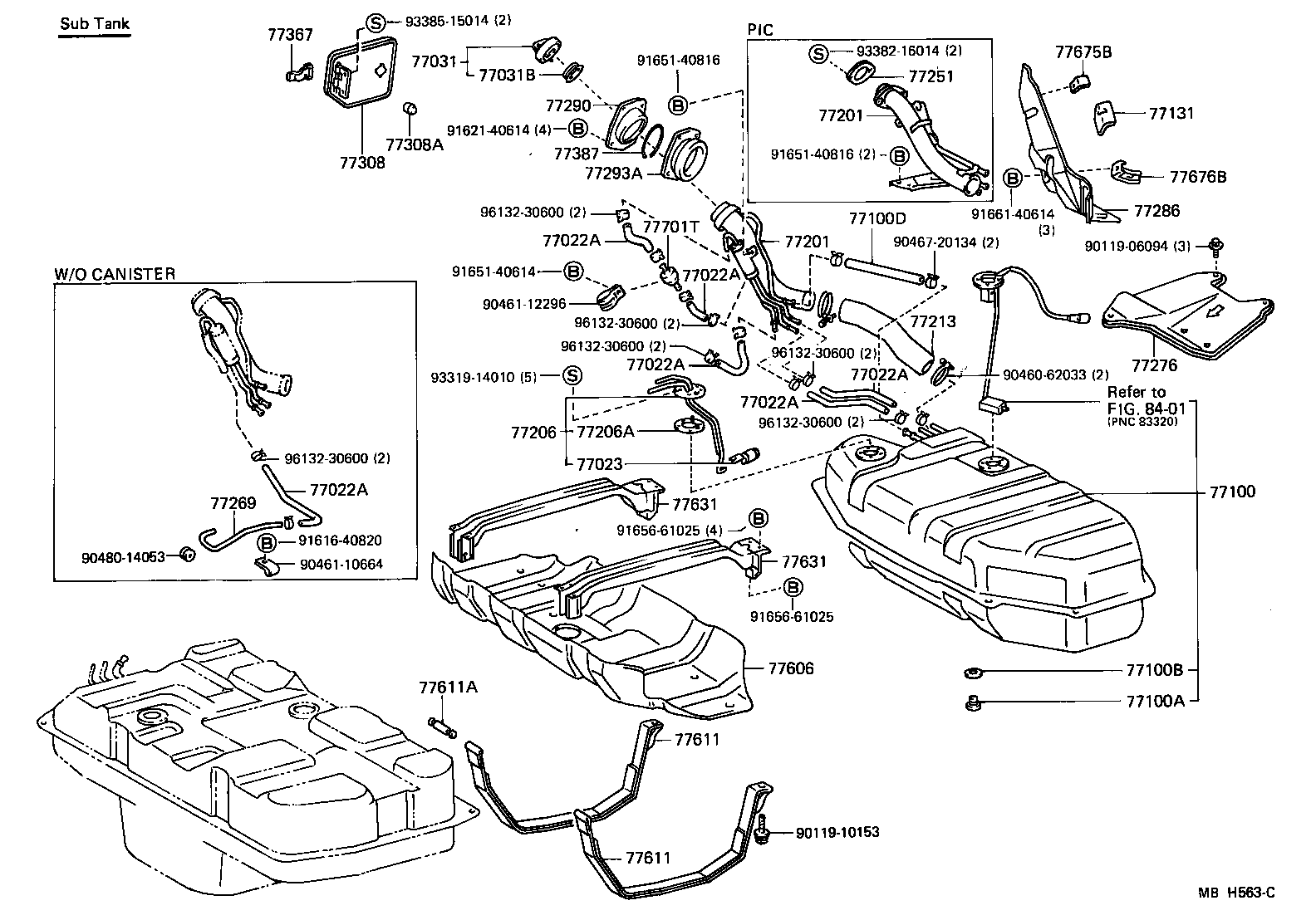 77263-60061 TUBE, FUEL EMISSION, NO.1 product image