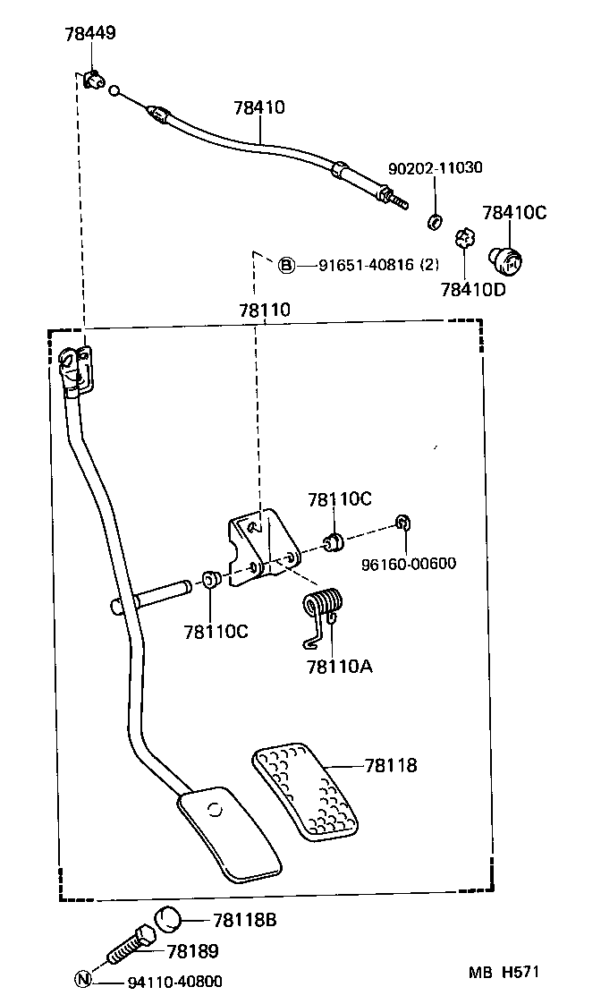 78100-90K02 LINK ASSY, ACCELERATOR product image