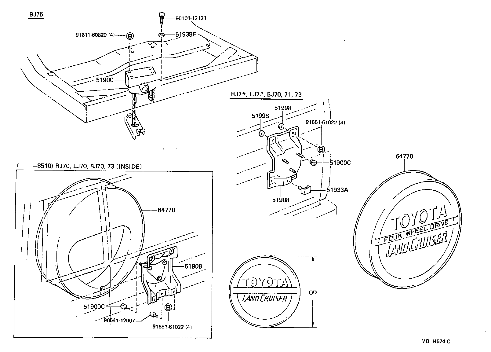 64771-60040 COVER ASSY, SPARE WHEEL product image