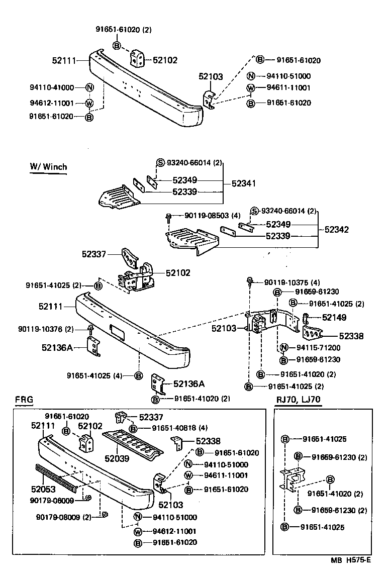52053-60010 PAD SUB-ASSY, FRONT BUMPER product image