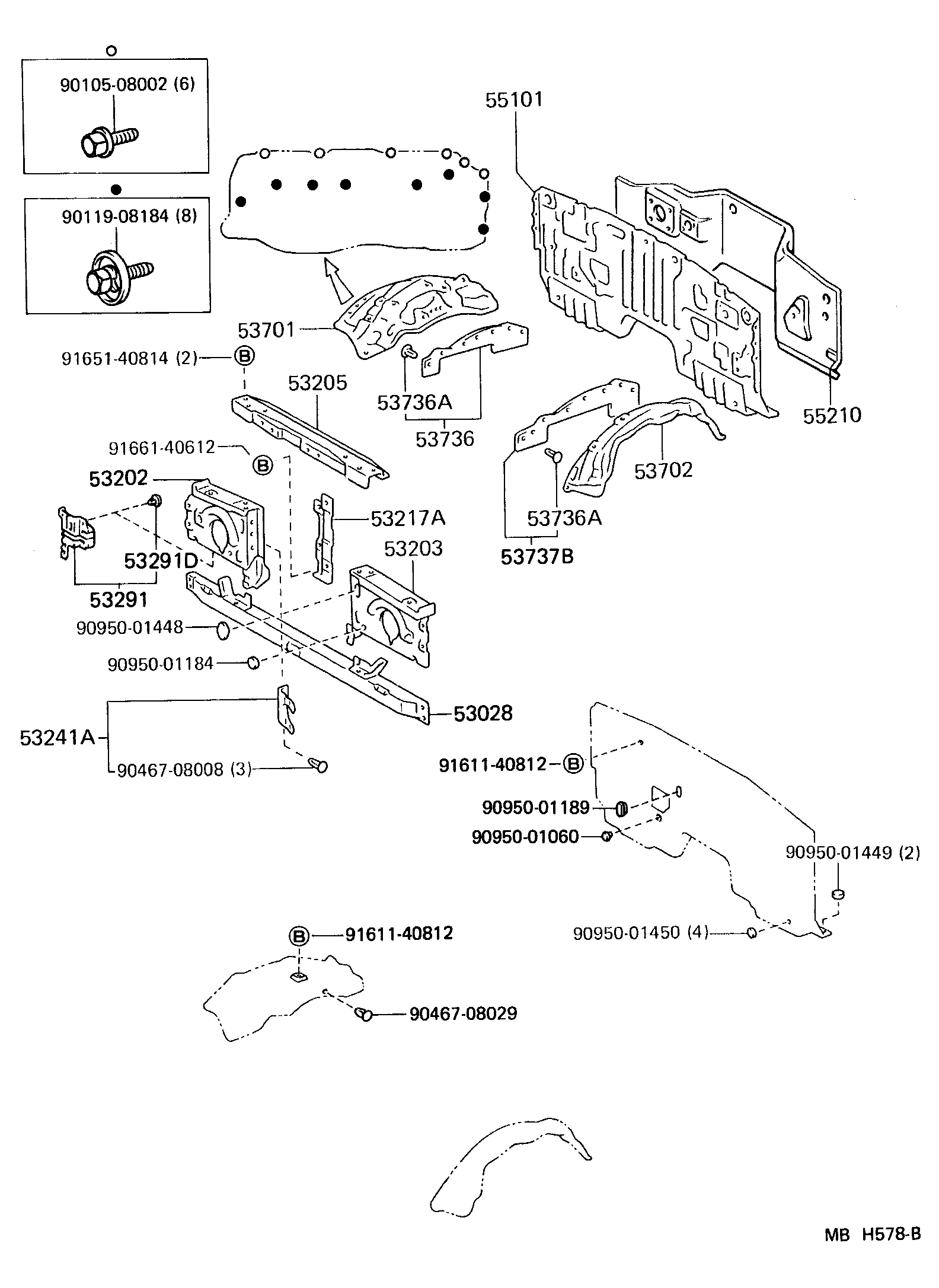 Toyota 55101-90K83 PANEL SUB-ASSY, DASH