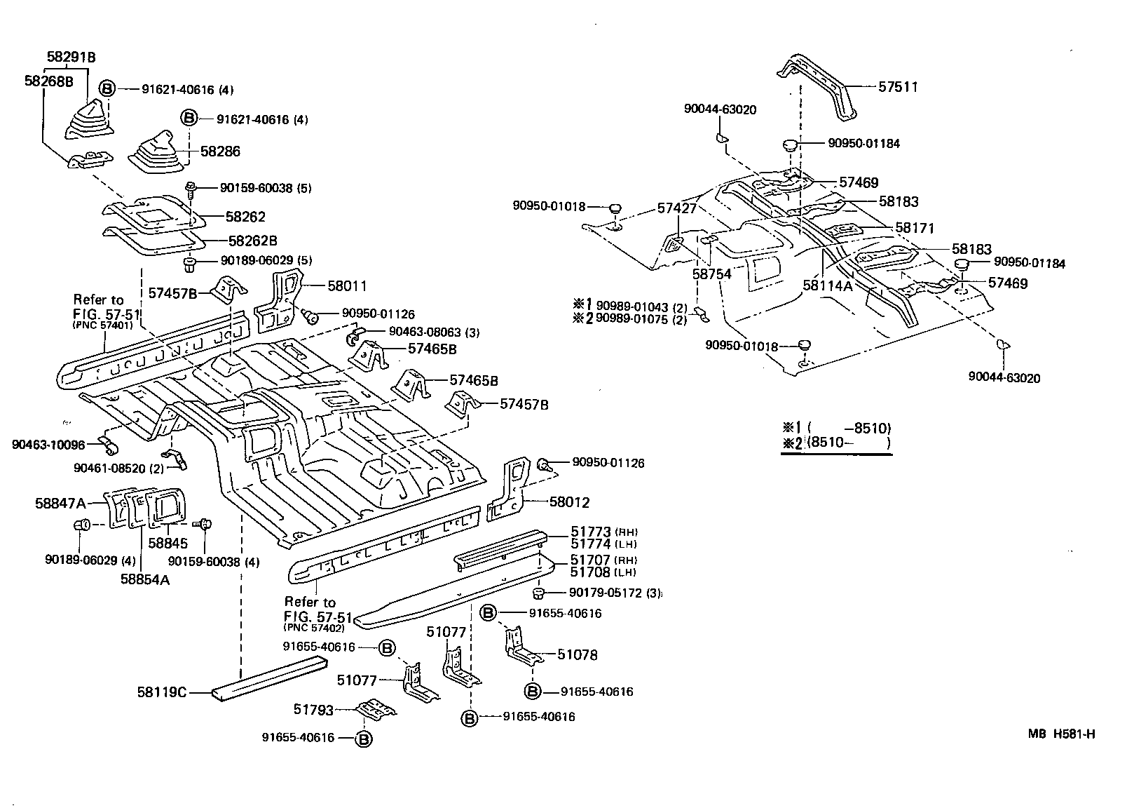 51078-90K00 BRACKET SUB-ASSY, SIDE STEP, NO.3 product image