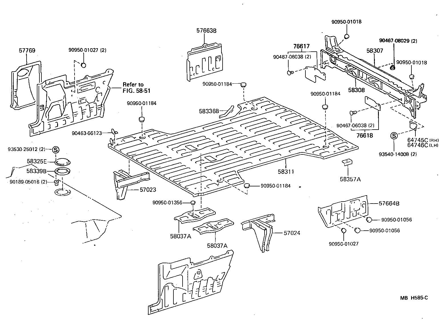 57627-90K00 COVER, REAR FLOOR SIDE MEMBER, RH product image
