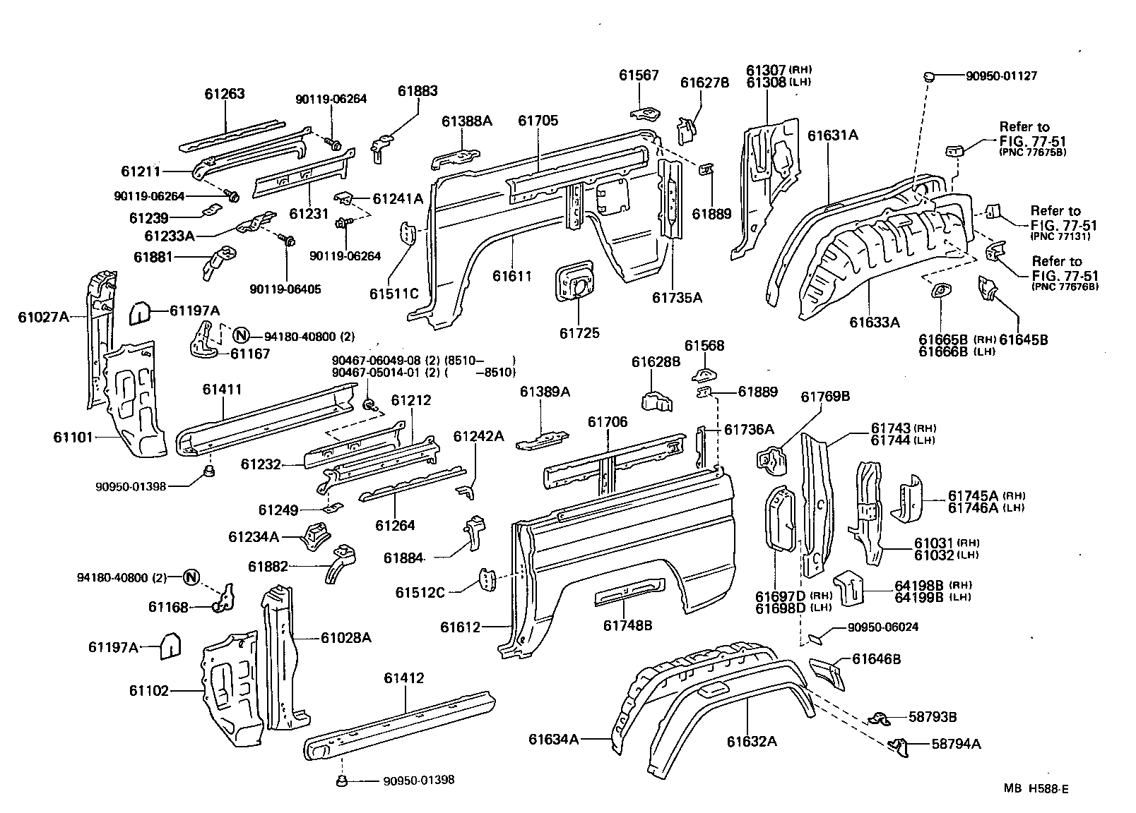 61388-90K00 PLATE, CENTER BODY PILLAR END, RH product image