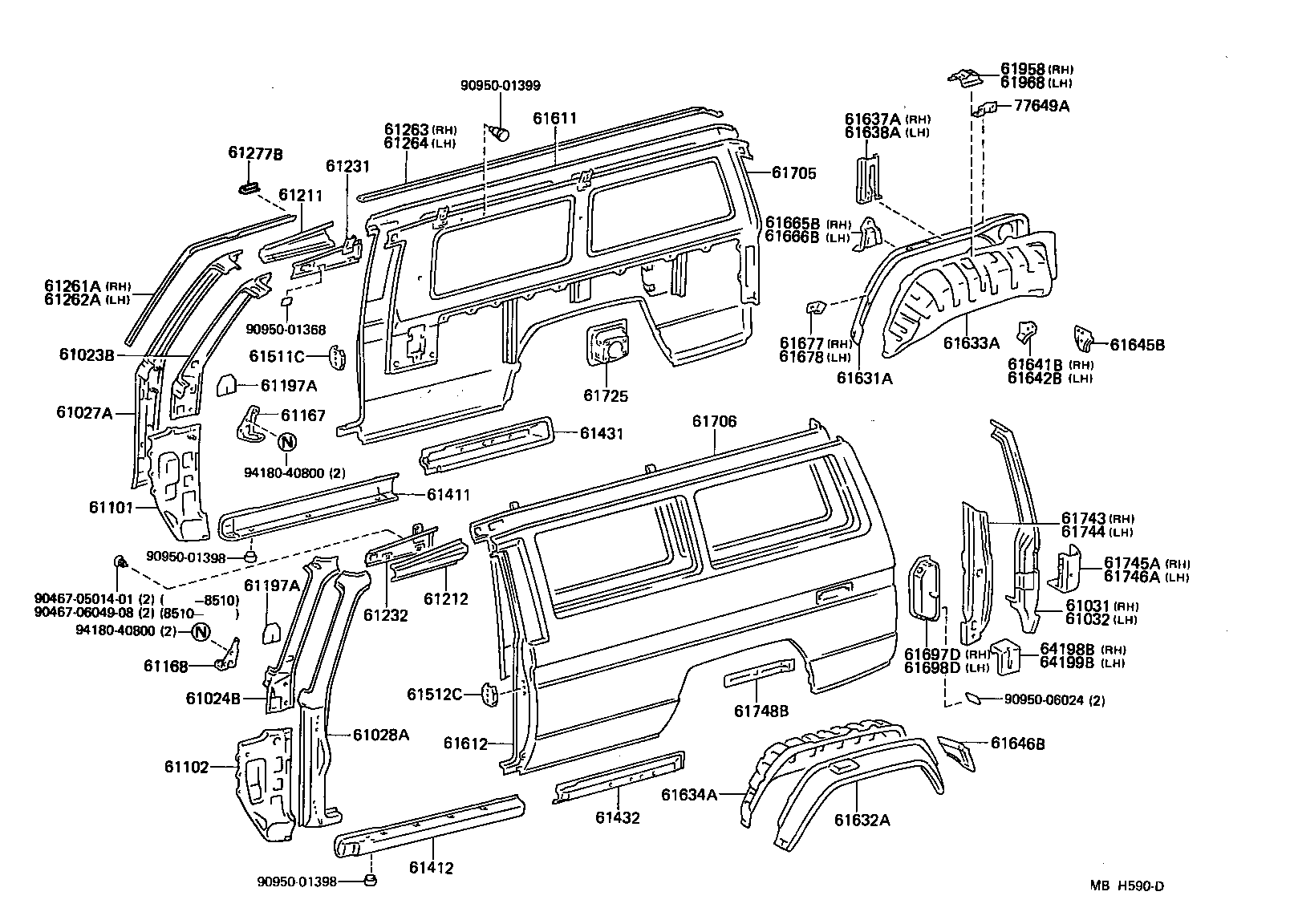 61388-90K00 PLATE, CENTER BODY PILLAR END, RH product image
