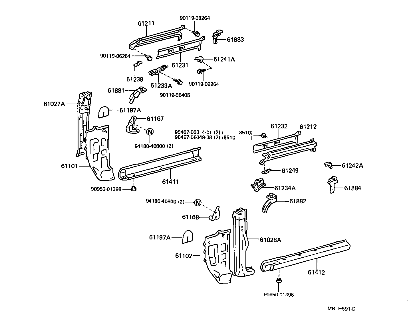 61388-90K00 PLATE, CENTER BODY PILLAR END, RH product image
